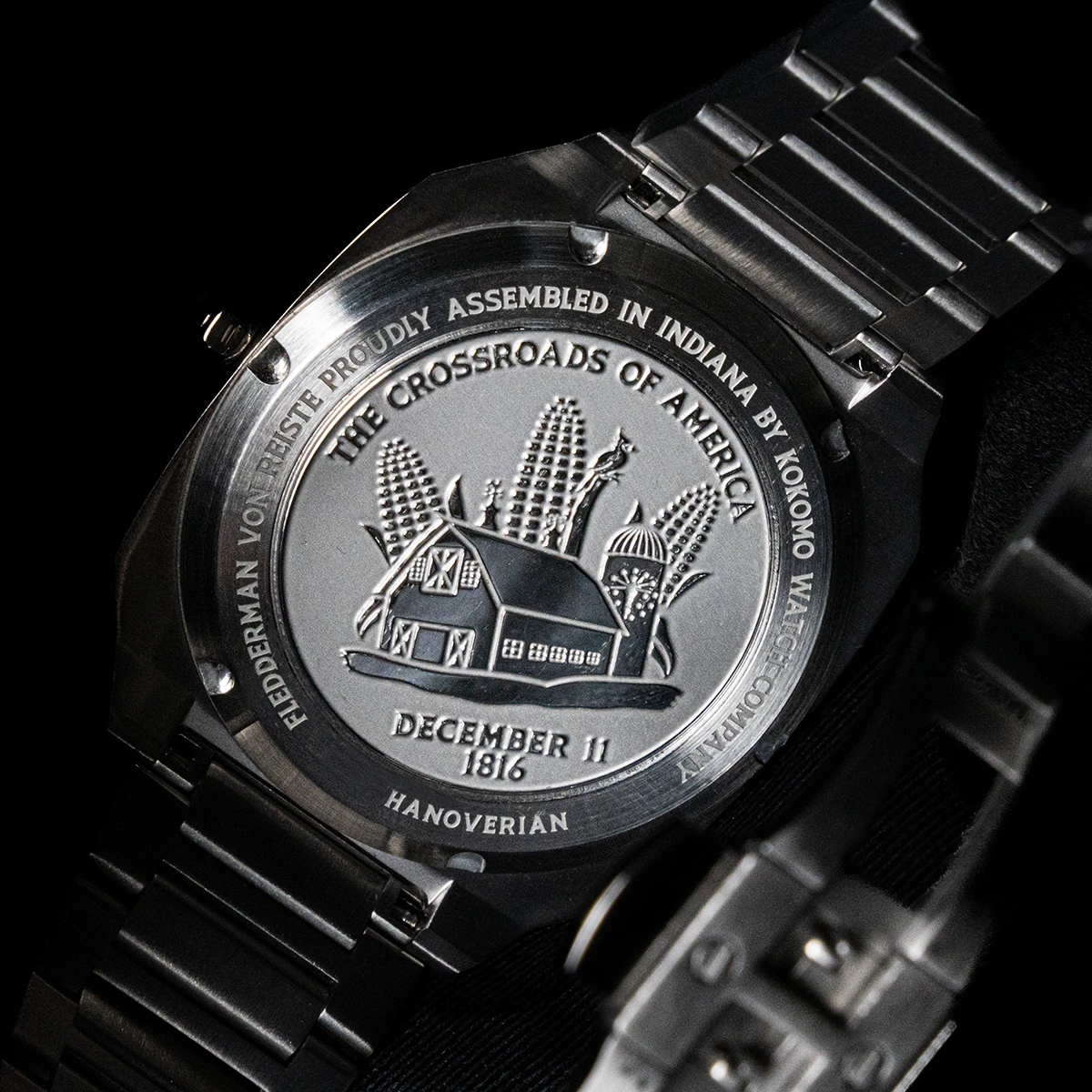 Hoosier Heritage Hanoverian Limited Edition Sport Watch - Cornflower Blue & Cardinal Red - Image 6