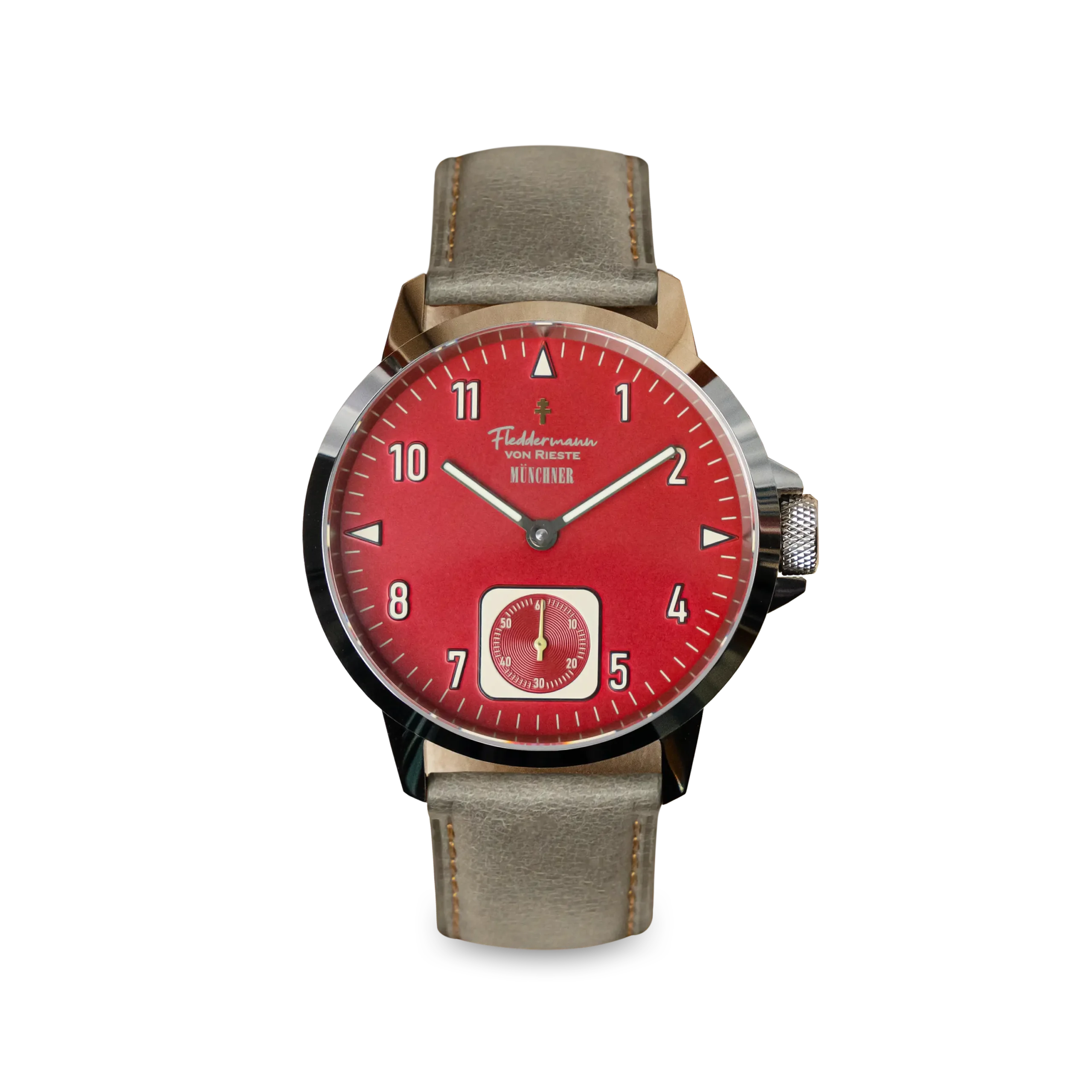Münchner Small Seconds Watch - Championship Crimson